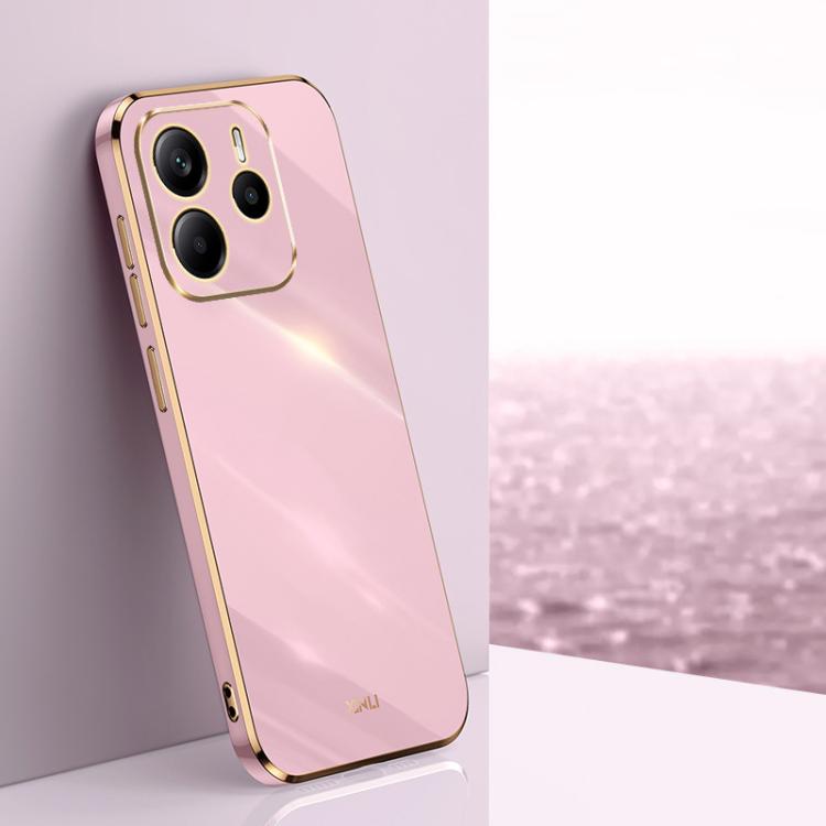 XINLI Straight Edge 6D Electroplate TPU Phone Case, For Redmi Note 14 Pro 4G Global, For Redmi Note 14 4G 163.25mm, For Redmi Note 14 5G Global