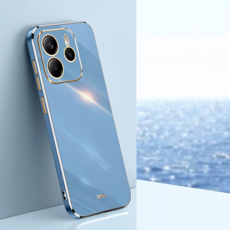 XINLI Straight Edge 6D Electroplate TPU Phone Case, For Redmi Note 14 Pro 4G Global, For Redmi Note 14 4G 163.25mm, For Redmi Note 14 5G Global