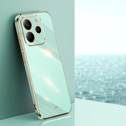 XINLI Straight Edge 6D Electroplate TPU Phone Case, For Redmi Note 14 Pro 4G Global, For Redmi Note 14 4G 163.25mm, For Redmi Note 14 5G Global
