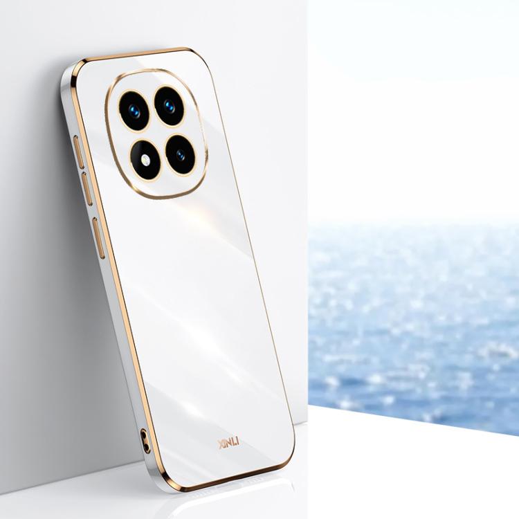 XINLI Straight Edge 6D Electroplate TPU Phone Case, For Redmi Note 14 Pro 4G Global, For Redmi Note 14 4G 163.25mm, For Redmi Note 14 5G Global