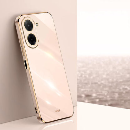XINLI Straight Edge 6D Electroplate TPU Phone Case, For Redmi 15 5G / 4G EU 171mm, For Redmi A5 4G 171.7mm / Poco C71, For Redmi Turbo 4 Pro