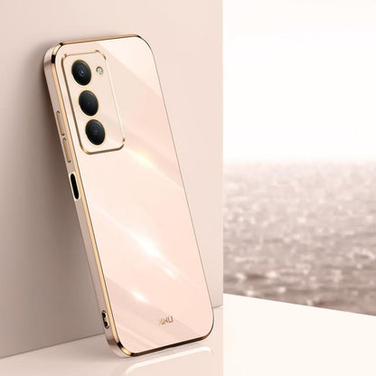 XINLI Straight Edge 6D Electroplate TPU Phone Case, For Redmi 15 5G / 4G EU 171mm, For Redmi A5 4G 171.7mm / Poco C71, For Redmi Turbo 4 Pro