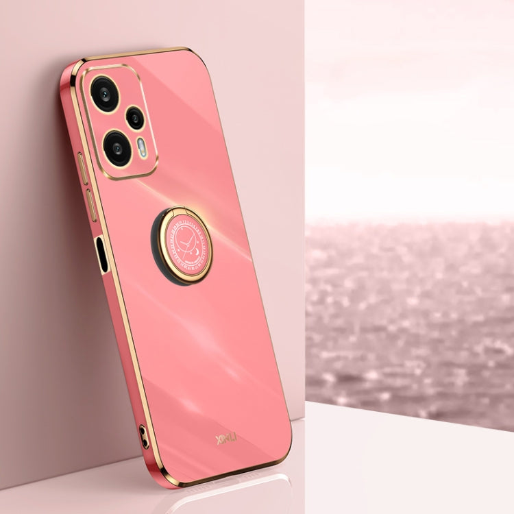 XINLI Straight Edge 6D Electroplate TPU Phone Case with Ring Holder, For Xiaomi Redmi Note 12S 4G, For Xiaomi Redmi Note 12 Pro 4G, For Xiaomi Redmi Note 12 Turbo