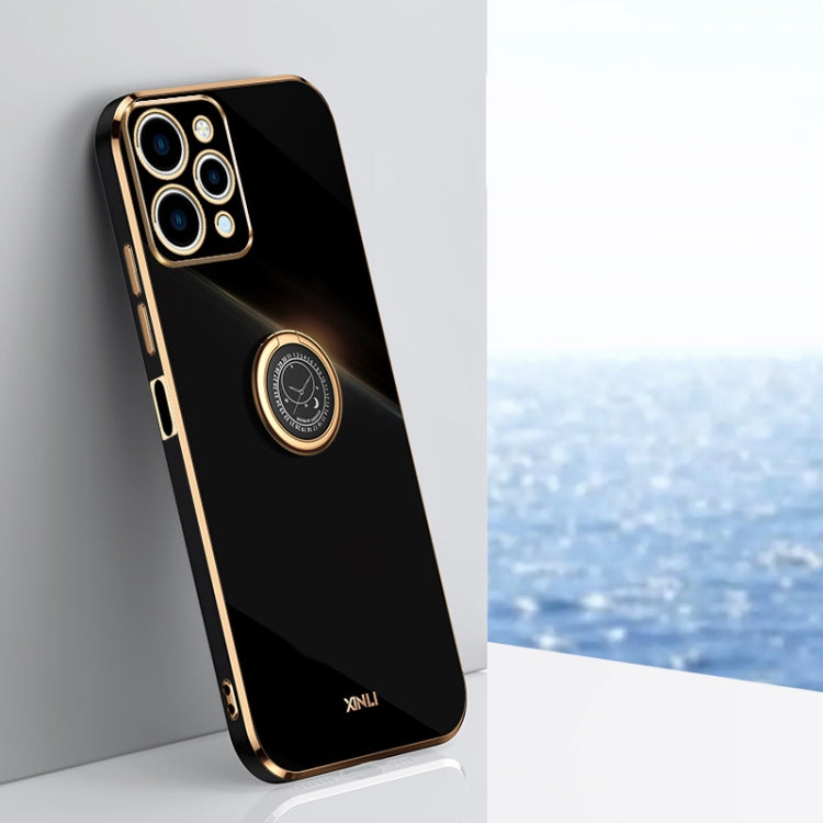 XINLI Straight Edge 6D Electroplate TPU Phone Case with Ring Holder, For Xiaomi Redmi Note 12R, For Xiaomi Redmi K70, For Xiaomi Redmi 12 4G