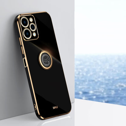 XINLI Straight Edge 6D Electroplate TPU Phone Case with Ring Holder, For Xiaomi Redmi Note 12R, For Xiaomi Redmi K70, For Xiaomi Redmi 12 4G