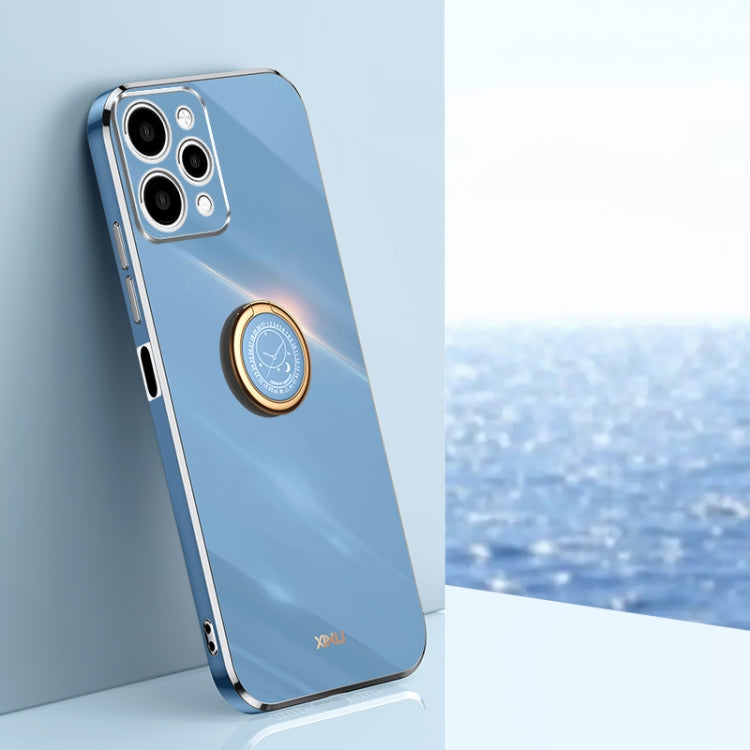 XINLI Straight Edge 6D Electroplate TPU Phone Case with Ring Holder, For Xiaomi Redmi Note 12R, For Xiaomi Redmi K70, For Xiaomi Redmi 12 4G