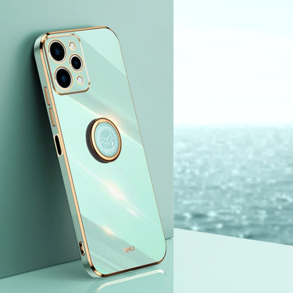 XINLI Straight Edge 6D Electroplate TPU Phone Case with Ring Holder, For Xiaomi Redmi Note 12R, For Xiaomi Redmi K70, For Xiaomi Redmi 12 4G