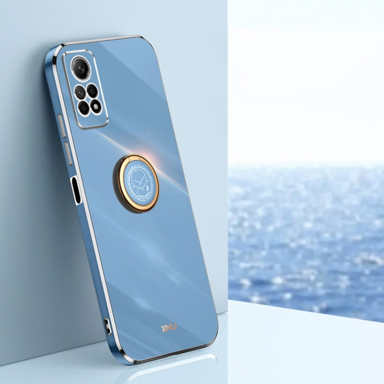 XINLI Straight Edge 6D Electroplate TPU Phone Case with Ring Holder, For Xiaomi Redmi Note 12S 4G, For Xiaomi Redmi Note 12 Pro 4G, For Xiaomi Redmi Note 12 Turbo