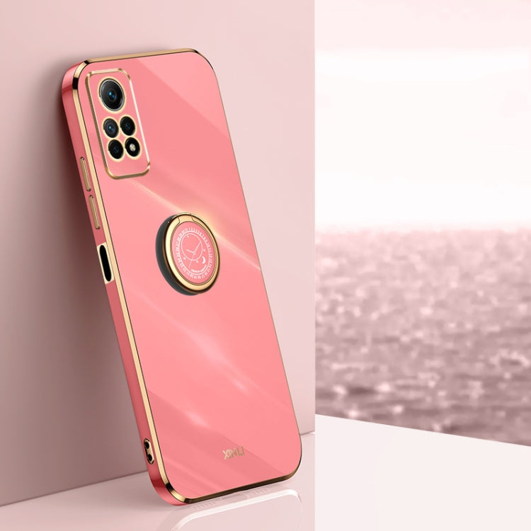 XINLI Straight Edge 6D Electroplate TPU Phone Case with Ring Holder, For Xiaomi Redmi Note 12S 4G, For Xiaomi Redmi Note 12 Pro 4G, For Xiaomi Redmi Note 12 Turbo