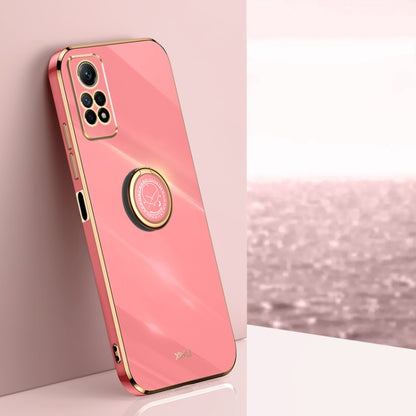 XINLI Straight Edge 6D Electroplate TPU Phone Case with Ring Holder, For Xiaomi Redmi Note 12S 4G, For Xiaomi Redmi Note 12 Pro 4G, For Xiaomi Redmi Note 12 Turbo