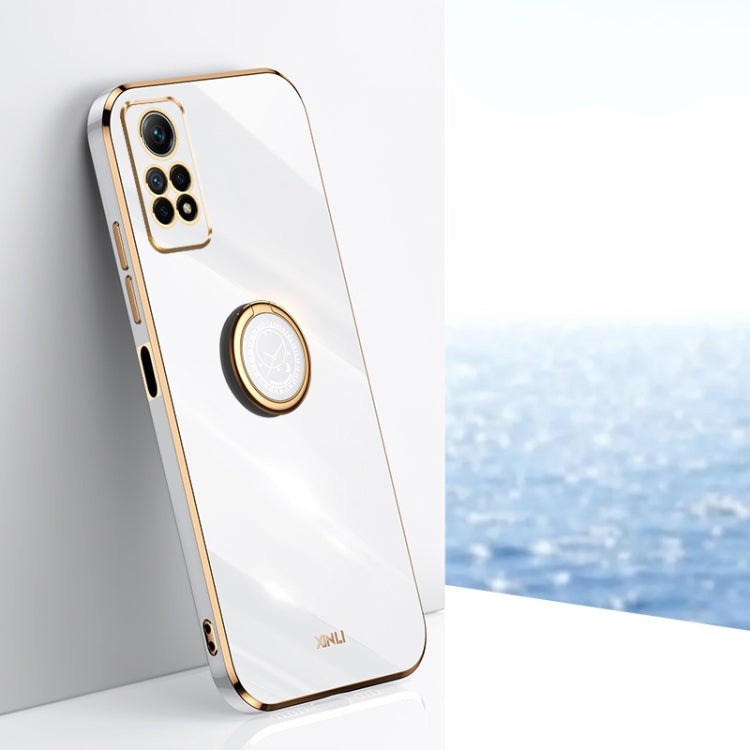 XINLI Straight Edge 6D Electroplate TPU Phone Case with Ring Holder, For Xiaomi Redmi Note 12S 4G, For Xiaomi Redmi Note 12 Pro 4G, For Xiaomi Redmi Note 12 Turbo