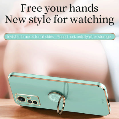 XINLI Straight Edge 6D Electroplate TPU Phone Case with Ring Holder, For Xiaomi Redmi Note 12S 4G, For Xiaomi Redmi Note 12 Pro 4G, For Xiaomi Redmi Note 12 Turbo