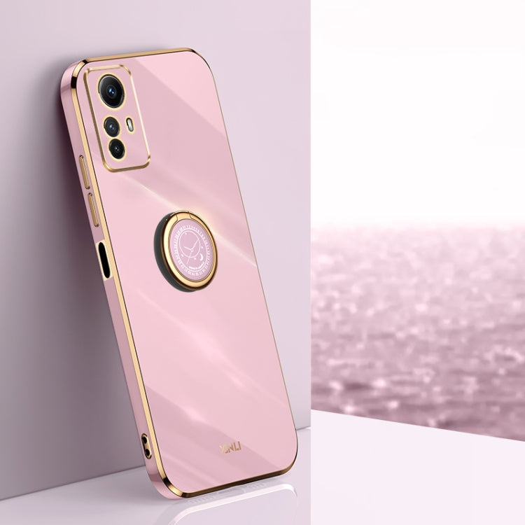 XINLI Straight Edge 6D Electroplate TPU Phone Case with Ring Holder, For Xiaomi Redmi Note 12S 4G, For Xiaomi Redmi Note 12 Pro 4G, For Xiaomi Redmi Note 12 Turbo