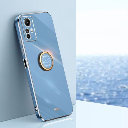 XINLI Straight Edge 6D Electroplate TPU Phone Case with Ring Holder, For Xiaomi Redmi Note 12S 4G, For Xiaomi Redmi Note 12 Pro 4G, For Xiaomi Redmi Note 12 Turbo