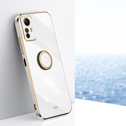 XINLI Straight Edge 6D Electroplate TPU Phone Case with Ring Holder, For Xiaomi Redmi Note 12S 4G, For Xiaomi Redmi Note 12 Pro 4G, For Xiaomi Redmi Note 12 Turbo