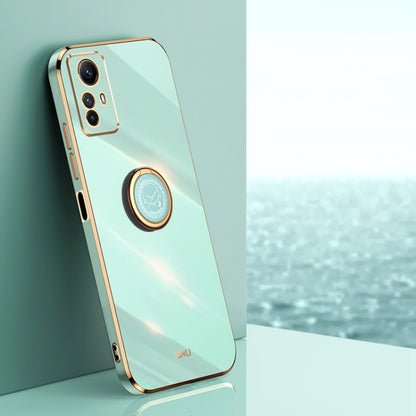 XINLI Straight Edge 6D Electroplate TPU Phone Case with Ring Holder, For Xiaomi Redmi Note 12S 4G, For Xiaomi Redmi Note 12 Pro 4G, For Xiaomi Redmi Note 12 Turbo