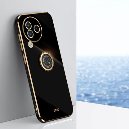 XINLI Straight Edge 6D Electroplate TPU Phone Case with Ring Holder, For Xiaomi Civi 3 5G, For Xiaomi Poco C55 4G, For Xiaomi Redmi Note 12 5G Global