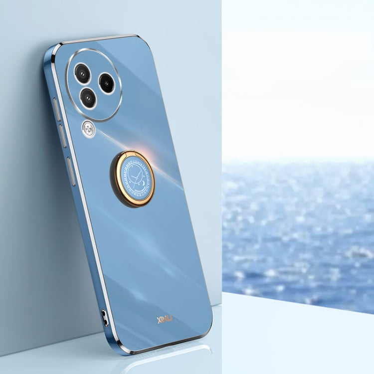 XINLI Straight Edge 6D Electroplate TPU Phone Case with Ring Holder, For Xiaomi Civi 3 5G, For Xiaomi Poco C55 4G, For Xiaomi Redmi Note 12 5G Global