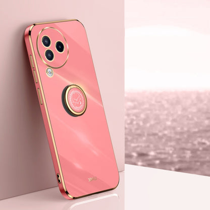 XINLI Straight Edge 6D Electroplate TPU Phone Case with Ring Holder, For Xiaomi Civi 3 5G, For Xiaomi Poco C55 4G, For Xiaomi Redmi Note 12 5G Global