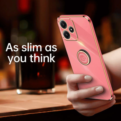 XINLI Straight Edge 6D Electroplate TPU Phone Case with Ring Holder, For Xiaomi Redmi Note 12R, For Xiaomi Redmi K70, For Xiaomi Redmi 12 4G