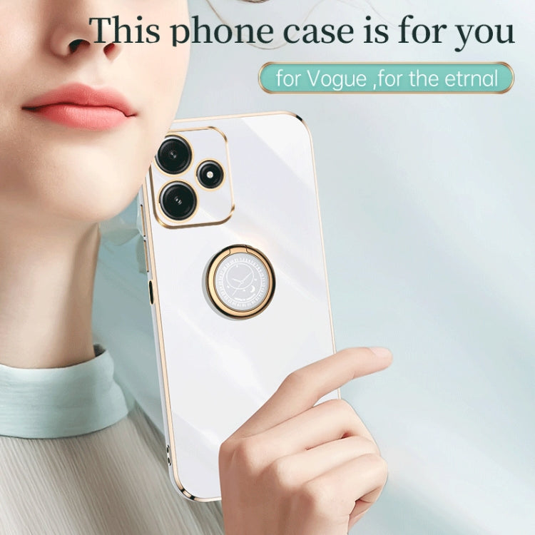 XINLI Straight Edge 6D Electroplate TPU Phone Case with Ring Holder, For Xiaomi Redmi Note 12R, For Xiaomi Redmi K70, For Xiaomi Redmi 12 4G