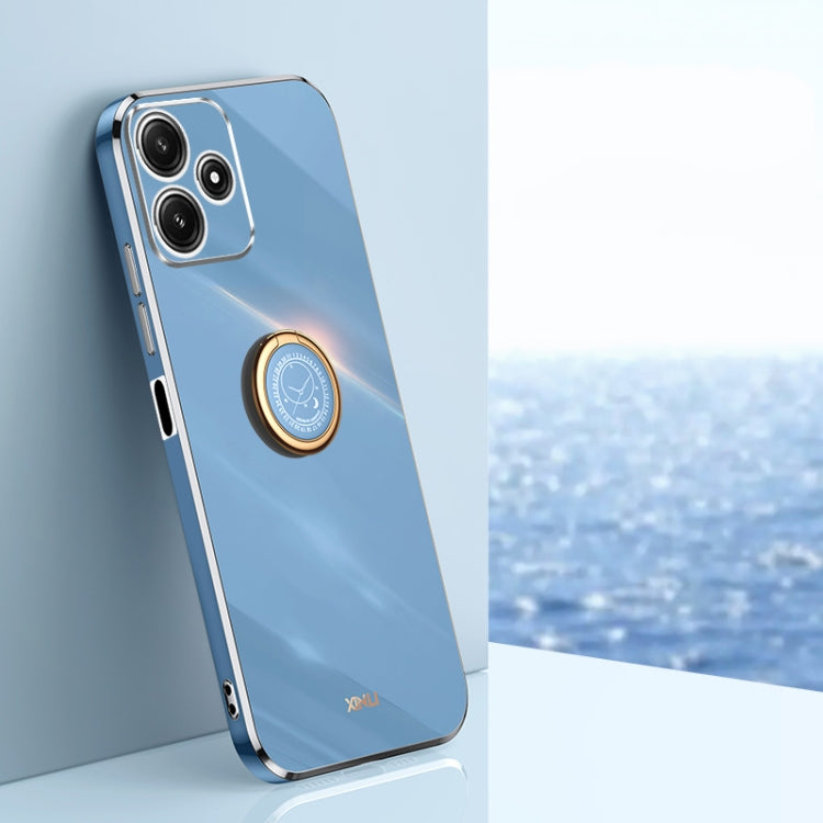 XINLI Straight Edge 6D Electroplate TPU Phone Case with Ring Holder, For Xiaomi Redmi Note 12R, For Xiaomi Redmi K70, For Xiaomi Redmi 12 4G