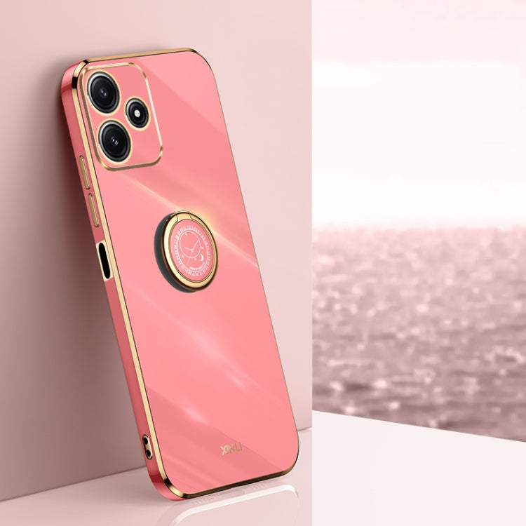 XINLI Straight Edge 6D Electroplate TPU Phone Case with Ring Holder, For Xiaomi Redmi Note 12R, For Xiaomi Redmi K70, For Xiaomi Redmi 12 4G