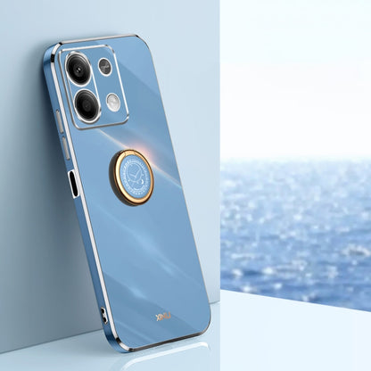 XINLI Straight Edge 6D Electroplate TPU Phone Case with Ring Holder, For Xiaomi 14, For Xiaomi Redmi Note 13 5G, For Xiaomi Redmi 13C 4G
