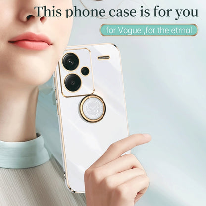 XINLI Straight Edge 6D Electroplate TPU Phone Case with Ring Holder, For Xiaomi Redmi Note 13 Pro+, For Xiaomi Redmi Note 13 Pro, For Xiaomi Redmi K60 Ultra / Mi 13T