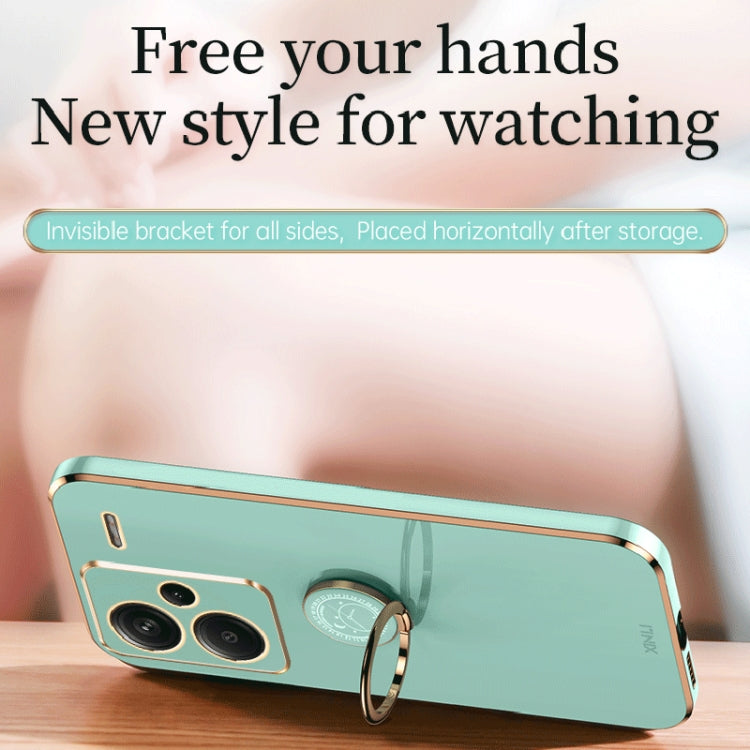 XINLI Straight Edge 6D Electroplate TPU Phone Case with Ring Holder, For Xiaomi Redmi Note 13 Pro+, For Xiaomi Redmi Note 13 Pro, For Xiaomi Redmi K60 Ultra / Mi 13T