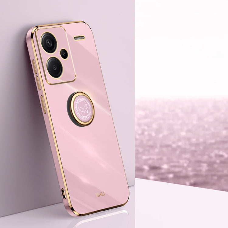 XINLI Straight Edge 6D Electroplate TPU Phone Case with Ring Holder, For Xiaomi Redmi Note 13 Pro+, For Xiaomi Redmi Note 13 Pro, For Xiaomi Redmi K60 Ultra / Mi 13T