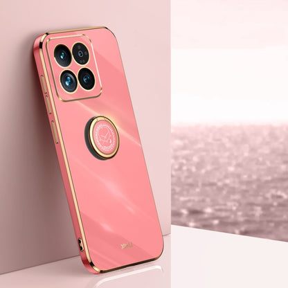 XINLI Straight Edge 6D Electroplate TPU Phone Case with Ring Holder, For Xiaomi 14, For Xiaomi Redmi Note 13 5G, For Xiaomi Redmi 13C 4G