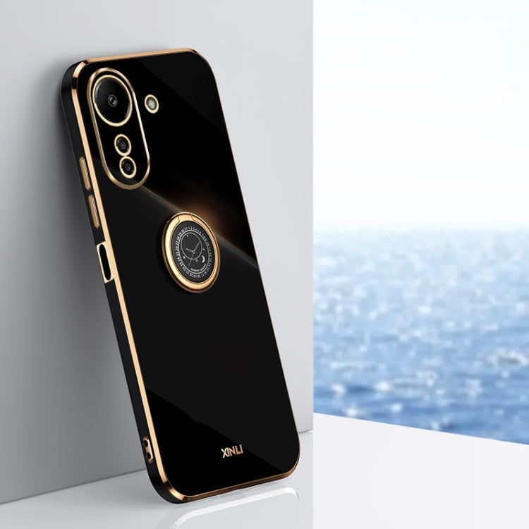 XINLI Straight Edge 6D Electroplate TPU Phone Case with Ring Holder, For Xiaomi 14, For Xiaomi Redmi Note 13 5G, For Xiaomi Redmi 13C 4G