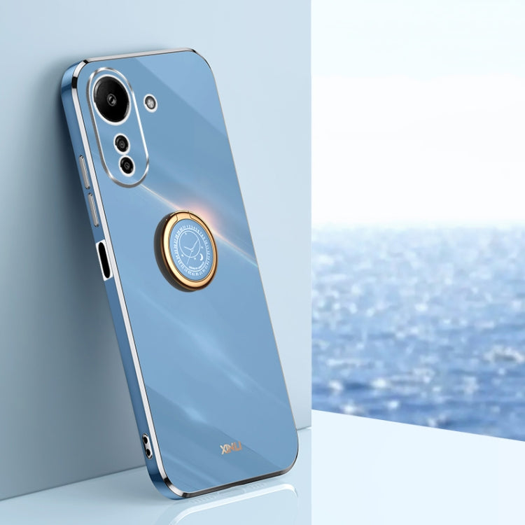 XINLI Straight Edge 6D Electroplate TPU Phone Case with Ring Holder, For Xiaomi 14, For Xiaomi Redmi Note 13 5G, For Xiaomi Redmi 13C 4G