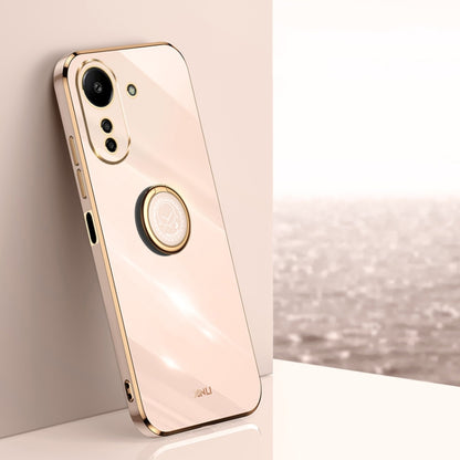XINLI Straight Edge 6D Electroplate TPU Phone Case with Ring Holder, For Xiaomi 14, For Xiaomi Redmi Note 13 5G, For Xiaomi Redmi 13C 4G