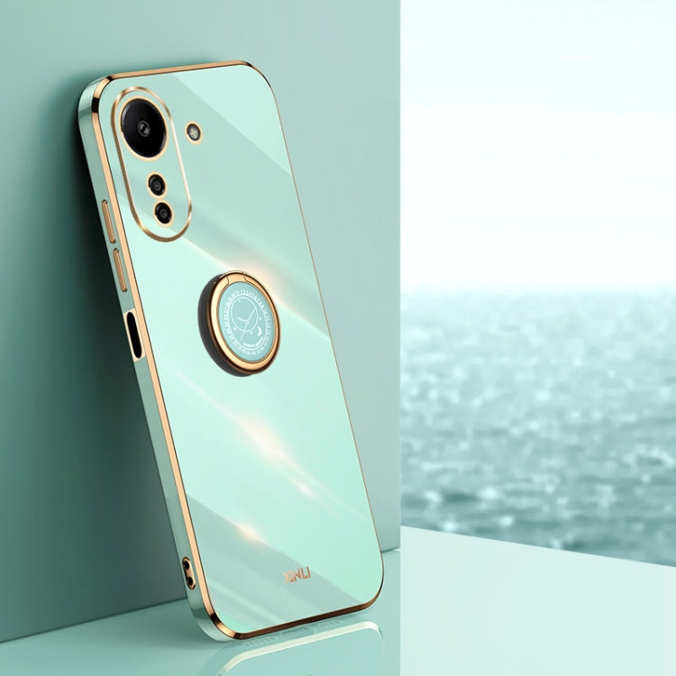 XINLI Straight Edge 6D Electroplate TPU Phone Case with Ring Holder, For Xiaomi 14, For Xiaomi Redmi Note 13 5G, For Xiaomi Redmi 13C 4G