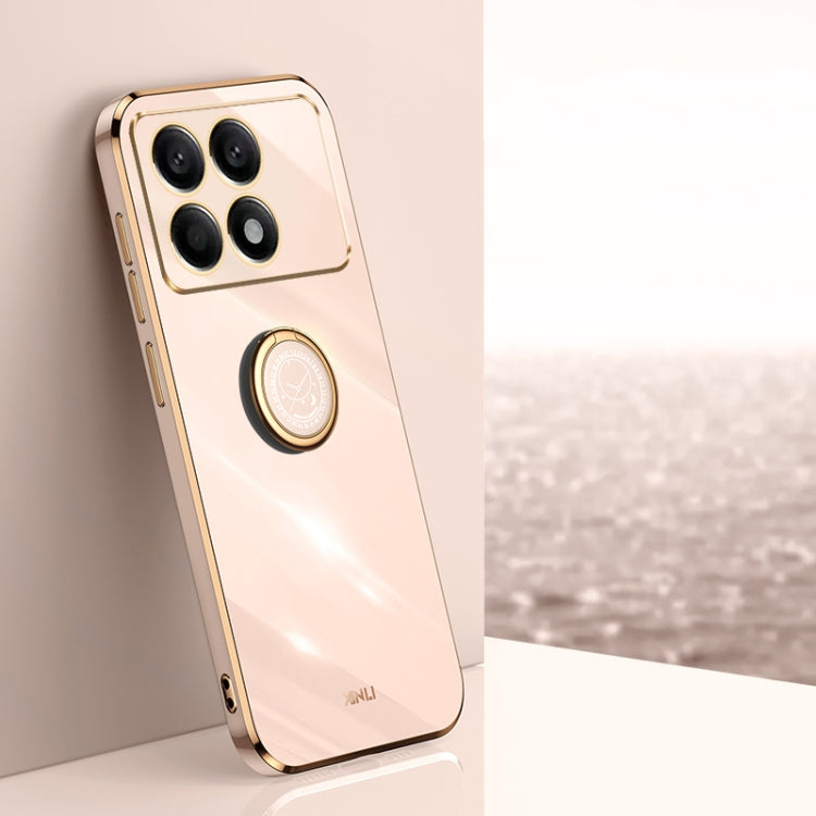 XINLI Straight Edge 6D Electroplate TPU Phone Case with Ring Holder, For Xiaomi Redmi Note 12R, For Xiaomi Redmi K70, For Xiaomi Redmi 12 4G