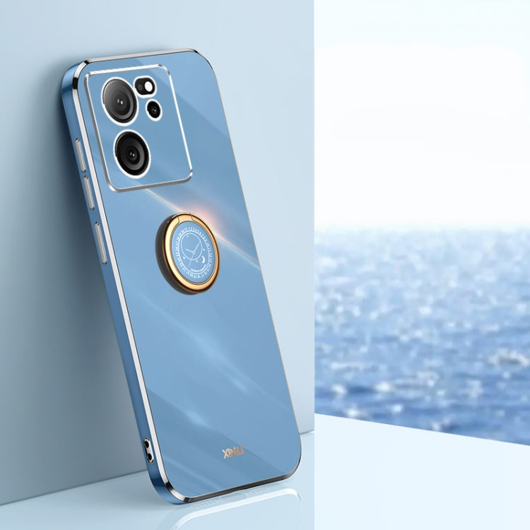 XINLI Straight Edge 6D Electroplate TPU Phone Case with Ring Holder, For Xiaomi Redmi Note 13 Pro+, For Xiaomi Redmi Note 13 Pro, For Xiaomi Redmi K60 Ultra / Mi 13T