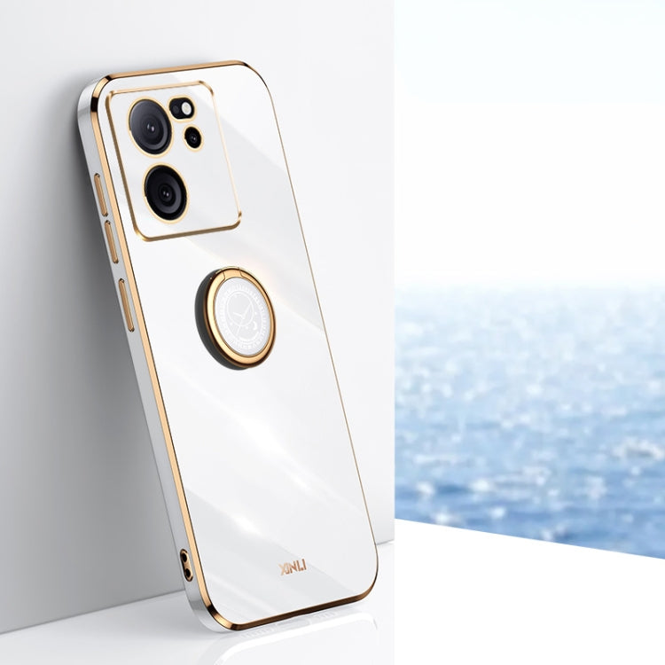 XINLI Straight Edge 6D Electroplate TPU Phone Case with Ring Holder, For Xiaomi Redmi Note 13 Pro+, For Xiaomi Redmi Note 13 Pro, For Xiaomi Redmi K60 Ultra / Mi 13T