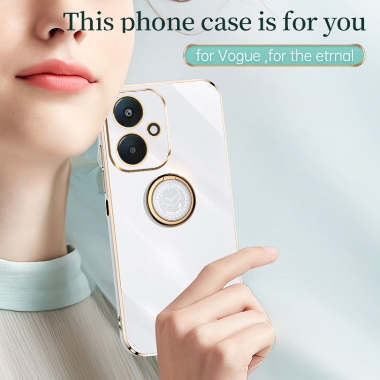 XINLI Straight Edge 6D Electroplate TPU Phone Case with Ring Holder, For Xiaomi Redmi 13C 5G, For Xiaomi Redmi K70E, For Xiaomi 14 Pro