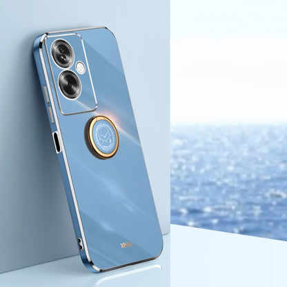 XINLI Straight Edge 6D Electroplate TPU Phone Case with Ring Holder, For OPPO A2 5G, For OPPO Find X6, For OPPO A2X