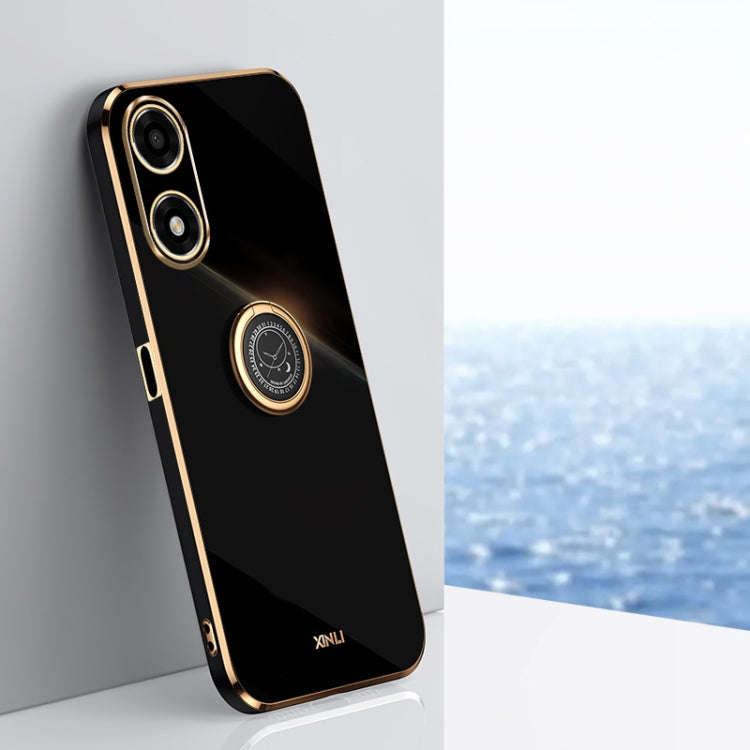 XINLI Straight Edge 6D Electroplate TPU Phone Case with Ring Holder, For OPPO A2 5G, For OPPO Find X6, For OPPO A2X