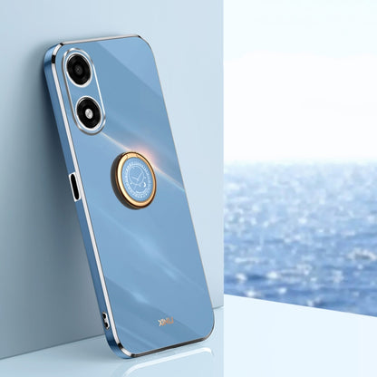 XINLI Straight Edge 6D Electroplate TPU Phone Case with Ring Holder, For OPPO A2 5G, For OPPO Find X6, For OPPO A2X