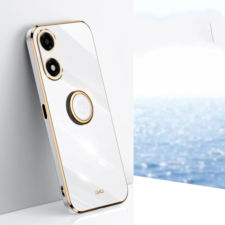 XINLI Straight Edge 6D Electroplate TPU Phone Case with Ring Holder, For OPPO A2 5G, For OPPO Find X6, For OPPO A2X