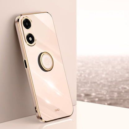 XINLI Straight Edge 6D Electroplate TPU Phone Case with Ring Holder, For OPPO A2 5G, For OPPO Find X6, For OPPO A2X