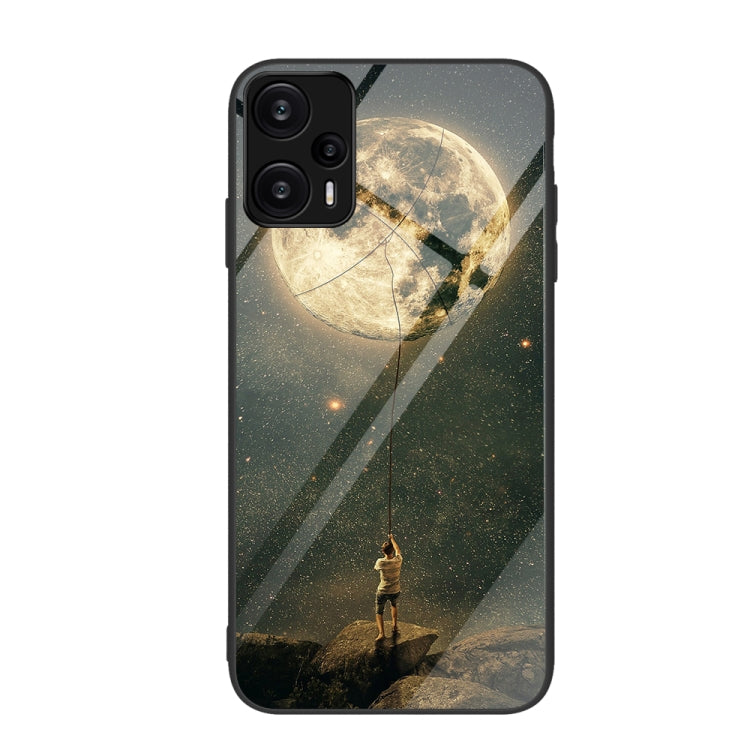 Colorful Painted Glass Phone Case, For Xiaomi Redmi Note 12 Turbo