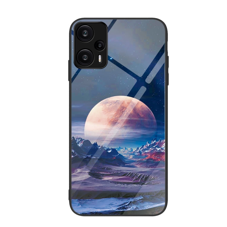 Colorful Painted Glass Phone Case, For Xiaomi Redmi Note 12 Turbo