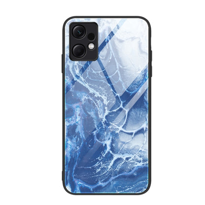 Marble Pattern Glass Protective Phone Case, For Xiaomi Redmi Note 12 4G Global, For Xiaomi Redmi Note 12 Turbo