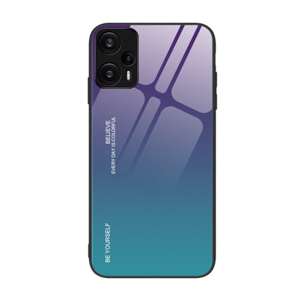 Gradient Color Glass Phone Case, For Xiaomi Redmi Note 12 Turbo