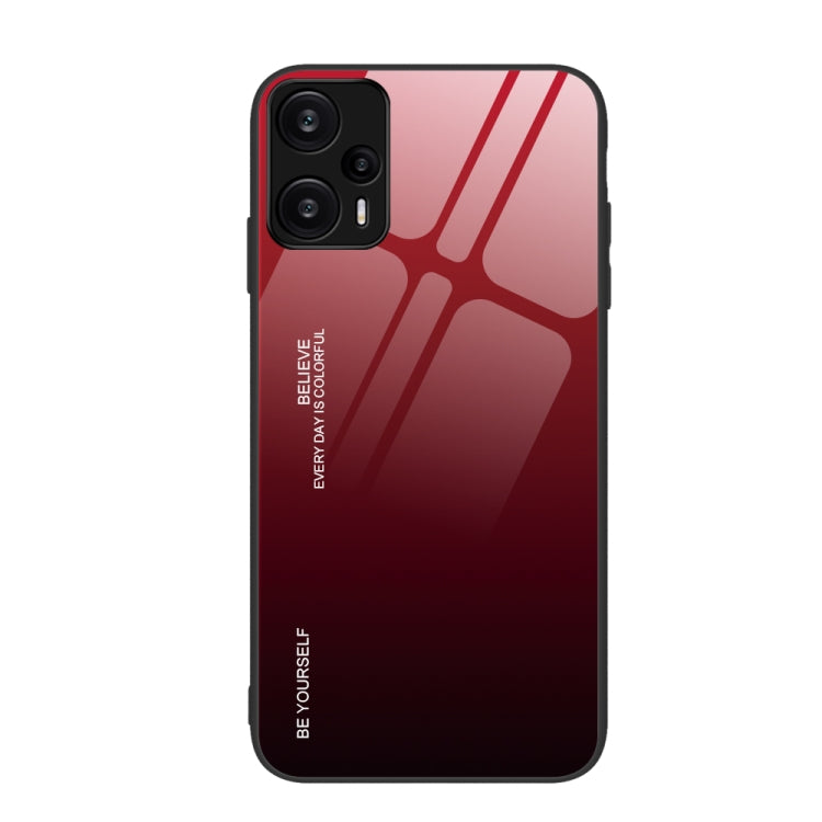 Gradient Color Glass Phone Case, For Xiaomi Redmi Note 12 Turbo
